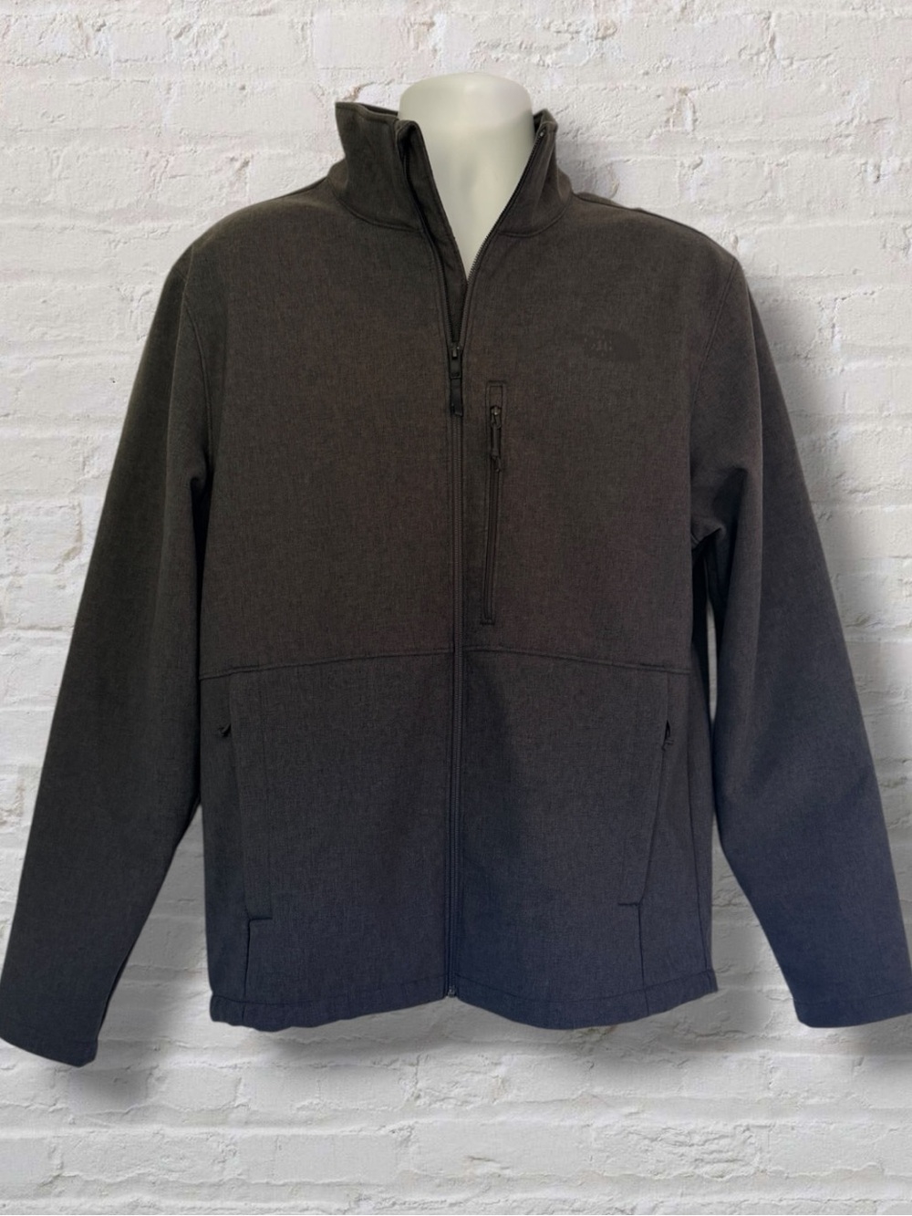 The North Face Apex Bionic 3 Jacket Mens Large Gray Soft Shell Full Zip